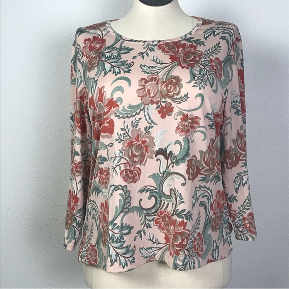 Serengeti Set Of 2 Skirt / Top Women’s Size L Multicolor Pullover 3/4 Sleeve - Picture 2 of 16